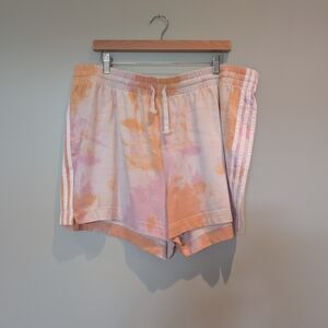 Adidas Pink and Orange Athletic Shorts